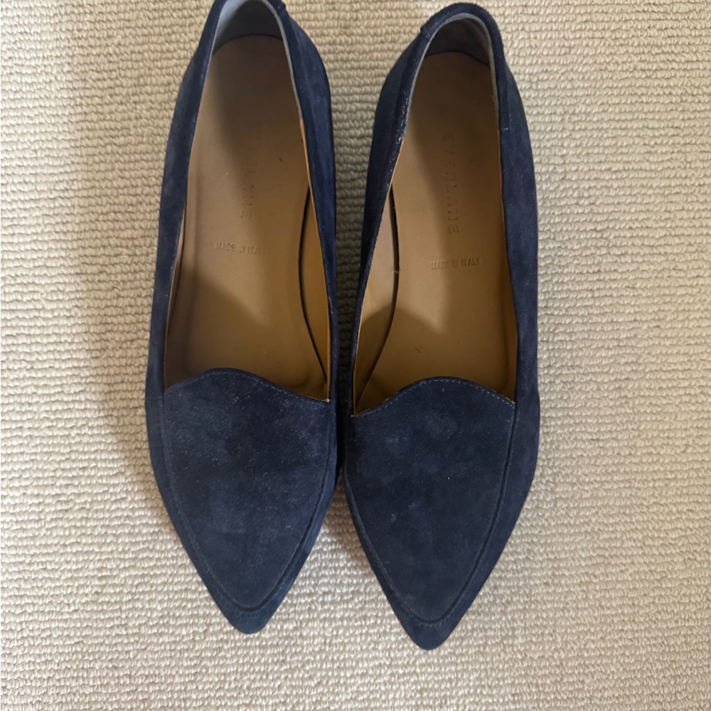 Everlane - Women's Suede Loafers - navy